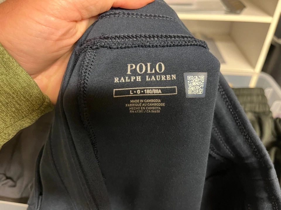 Polo Ralph Lauren Hombre Azul Marino Jogger Pantalones de Sudadera Grande L Cálidos Usados en Excelente Condición Foto 3 de 4