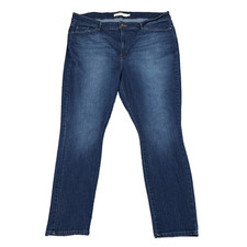 Levi Strauss Signature Womens Size 20 Skinny Jeans Mid Rise Dark Wash Stretch