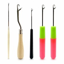 5 PCS Latch Hook Tool Set Small Crochet Hooks Braid Hair Dreadlocks Rug Craft