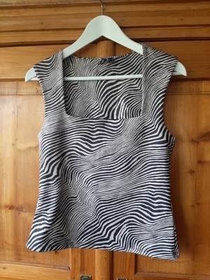 Vera Moda Caree Top, Gr. M, im Zebradruck