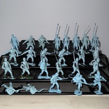 VTG Marx Civil War Union Infantry Light Blue 25 Assorted Figures Soldier READ