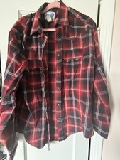 RockMount Ranch Wear Shirt Men's Western Pearl Snap Medium plaid red 699 699-red