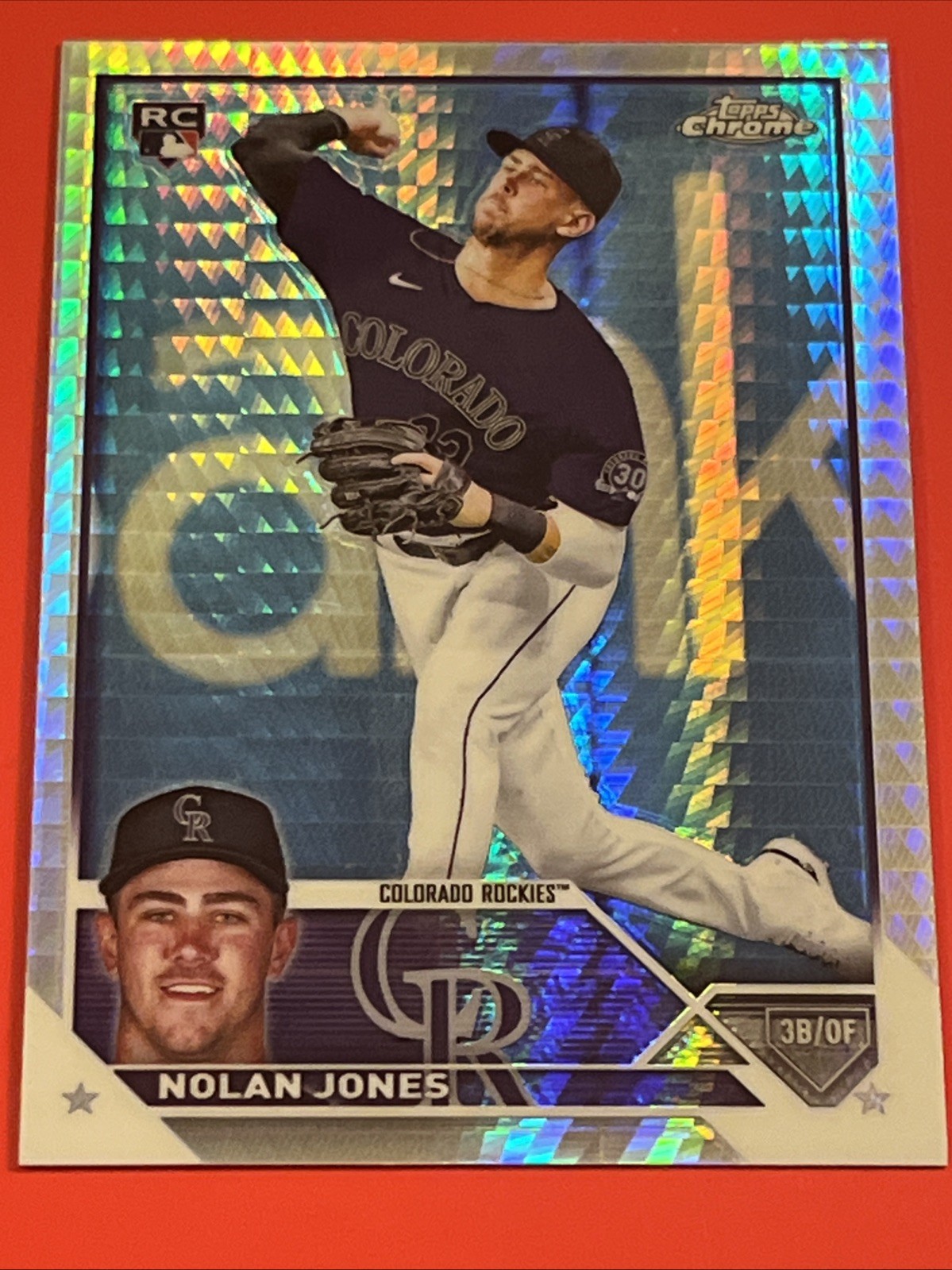 2023 Topps Chrome Prism Refractor Nolan Jones RC #43