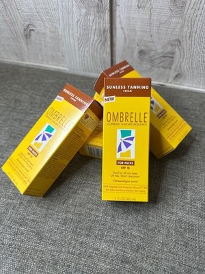 LOreal Ombrelle Sunless Tanning Cream SPF 15 For Faces 2 Fl Oz Bundle of 4