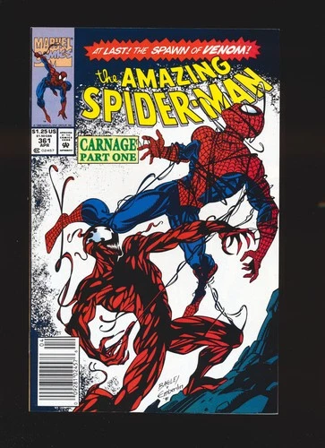 Amazing Spider-Man # 361 Newsstand - 1st full Carnage NM- Cond