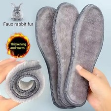 4 x Pairs Thermal Fleece Insoles Winter Warm Thick Shoe Boots Unisex Pads/ P2A6