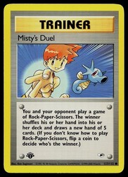 Misty's Duel 123/132 Gym Heroes 1st Edition Pokemon Card