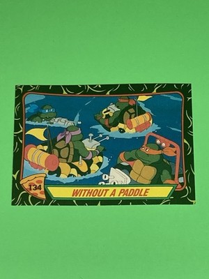 Teenage Mutant Ninja Turtles 1989 Topps #134 Without a Paddle TMNT Trading Card