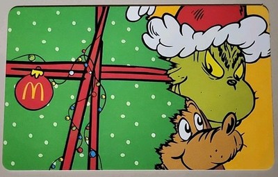 McDonalds Arch Gift Card THE GRINCH and MAX CHRISTMAS 2025 No Value $0   