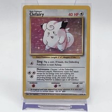 Pokemon Clefairy 5/102 Holo Rare Base Set 1999 Wizards of the Coast WOTC Vintage