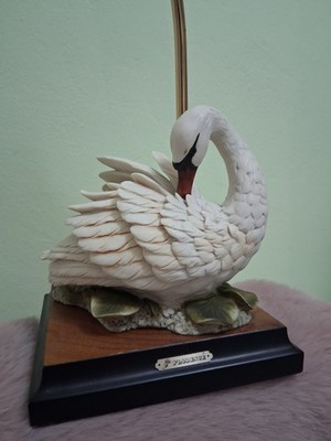 Giuseppe Armani Porzellan Schwan Lampe Florence  Capodimonte Art 0715S