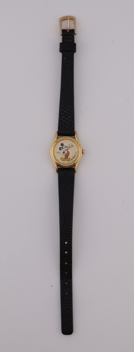 Seiko Mickey Mouse Gold-Tone Ladies Watch - 2P20-1022 / 2P20-0089 - New Battery View 4