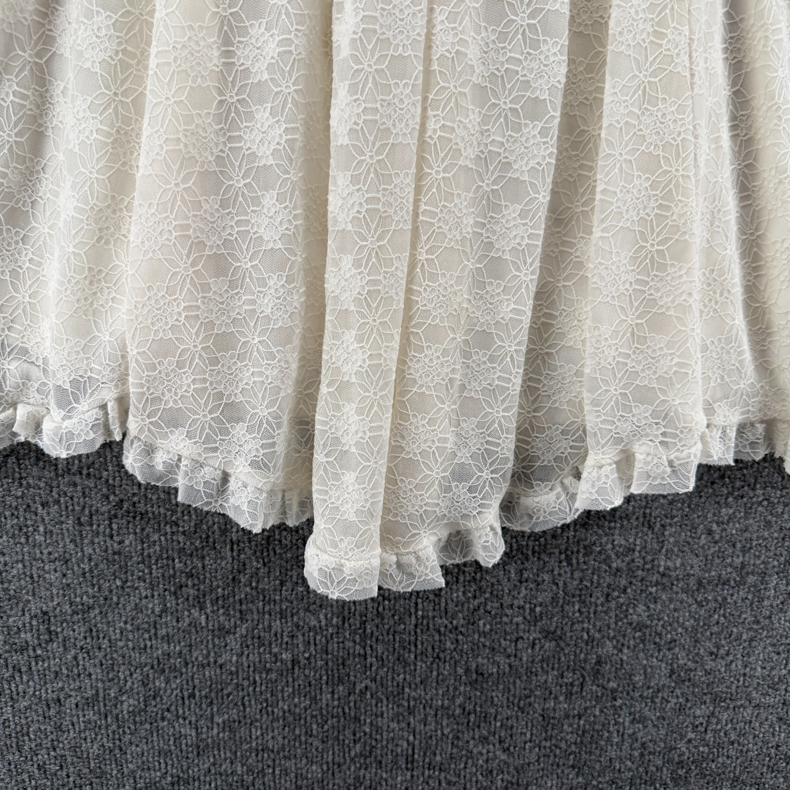 Womens Dress Size M Lace Floral Sleeveless Babydoll Coquette Fairy Cottagecore