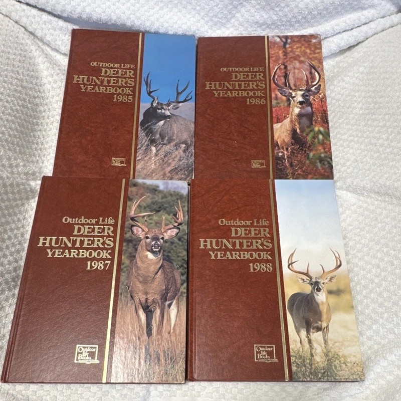 Outdoor Life Deer Hunter's Yearbook Hardcover Lot of 4 Books 1985-1988