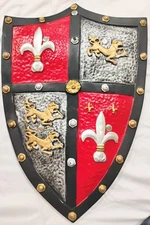Armory Replica Medieval Knight Shield, Polyurethane, Anime LARP Cosplay, EUC 