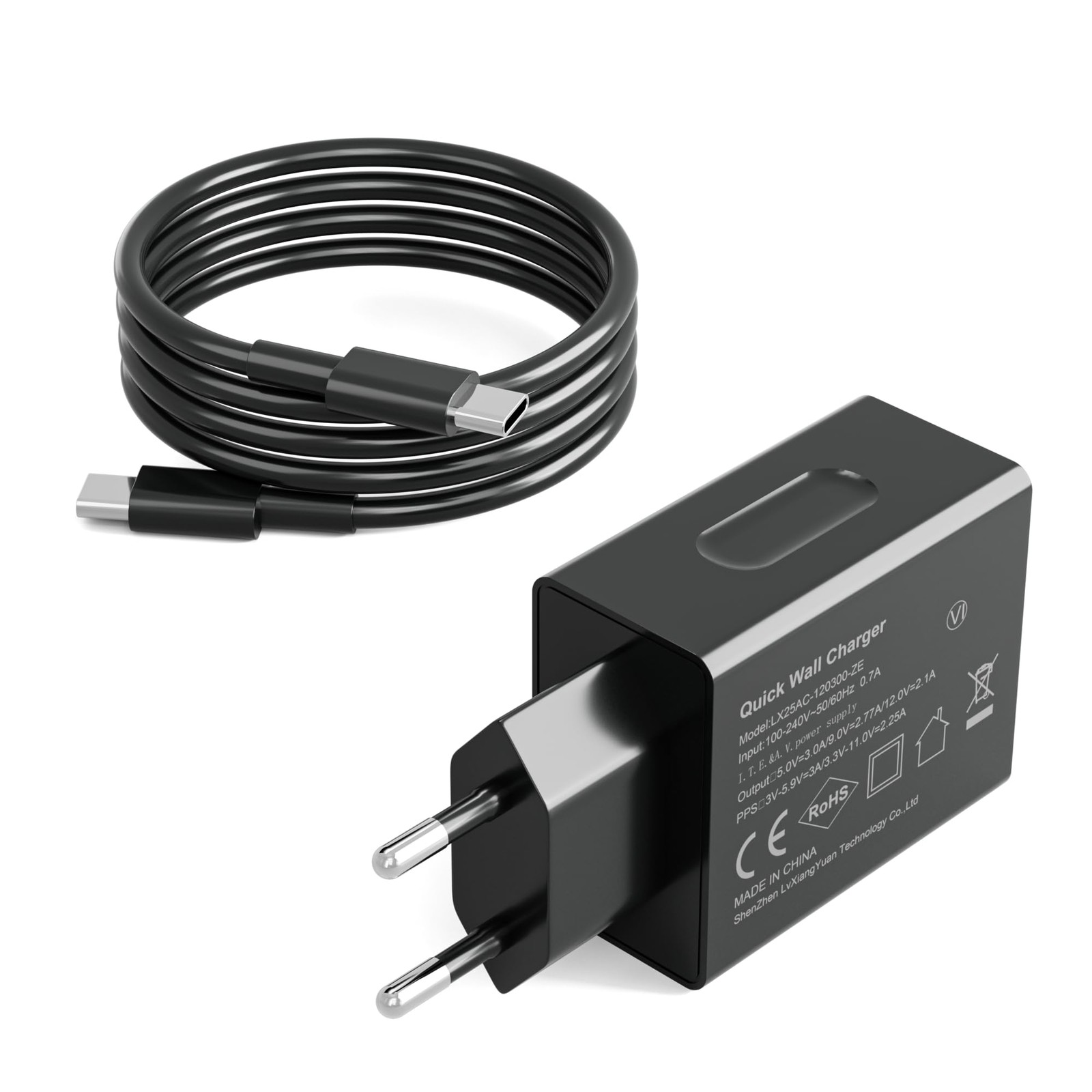 Chargeur rapide 25W compact blanc idéal pour le bureau et les voyages de l'iPhone 17 Air