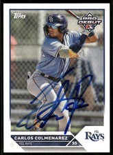 2023 Topps Pro Debut CARLOS COLMENAREZ Signed Card autograph auto RAYS