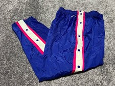 Spalding TEAR-AWAY PANTS Nylon Snap Purple Hot Pink X-Large Vintage 1980  s