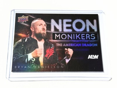2025 Upper Deck AEW Flagship Bryan Danielson Neon Monikers Card NM-5