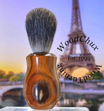 Handmade Cocobolo Wood Silver Badger Hair Shaving Brush Made In USA Wood 301a