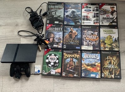 Sony PlayStation 2 Slim PS2 Black Console SCPH-70001 Controller AC Stand NTSC