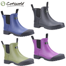 Image of Womens Cotswold Blenheim Ankle Wellington Boots Rubber Waterproof Slip-On Welly