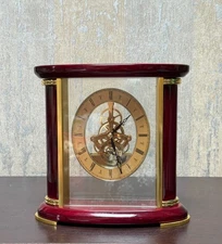 Harmony Skeleton Mantel/Table Clock  Glass Dome Style  Made in China