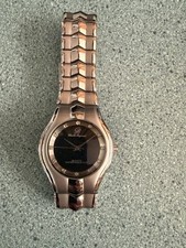 New Charles Raymond Black & Silver Faux Diamond Face w/ Silver Band Men’s Watch
