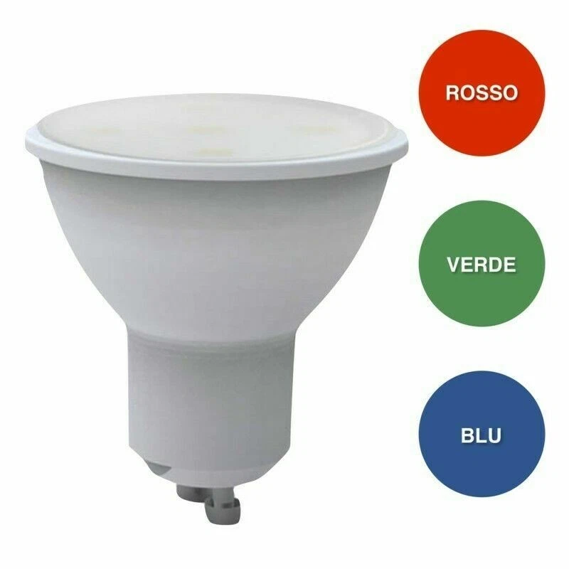 Pg elettronica Faretto LED GU10 6W 220V 400LM Luz Azul Roja Verde - Imagen 1 de 1