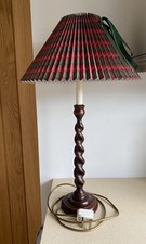 Barley Twist Candle Stick Table Lamp Base ? Mahogany.