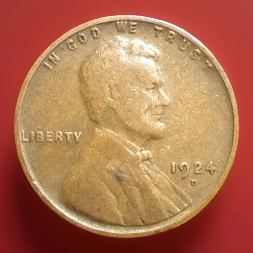 1924-D Lincoln Wheat Cent Penny Fine Complete Your Album!! 341