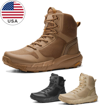 Men Military Tactical Boot Lightweight Boots Side Zipper Motorcycle Combat Boots