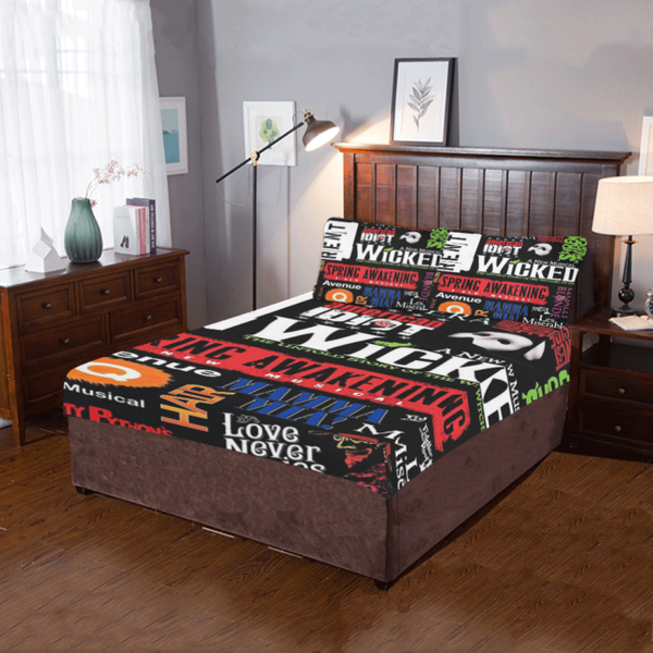 Broadway Musical 3Pieces Bedding Set 1 Quilt Cover 2 Pillowcases for