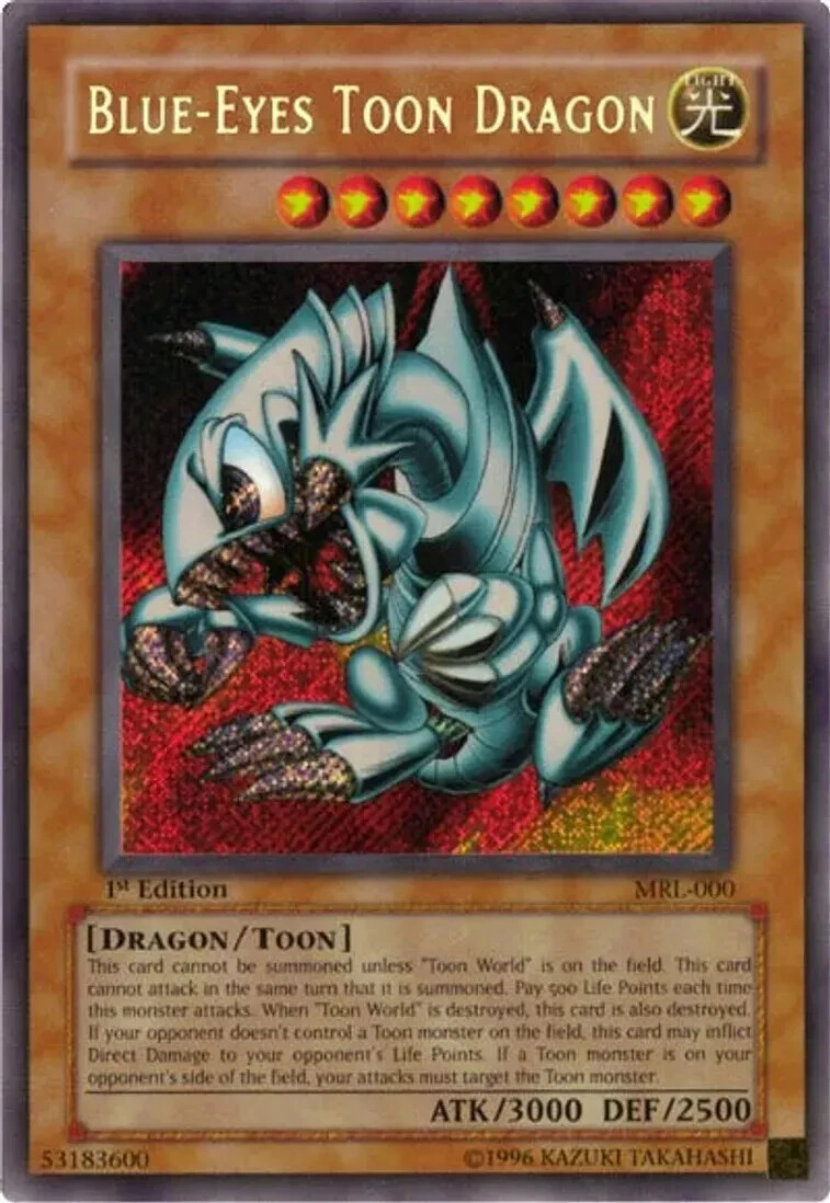 遊戯王アジア版Blue-Eyes Toon Dragon 1st Edition Blue-Eyes Toon Dragon (MRL-000) - 1st Edition Secret Rare -Yugioh