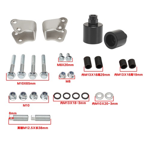 Fahrwerkshöherlegungssatz für Polaris Ranger 570 500 570-4 570-6 Aluminium+Stahl - Picture 3 of 12