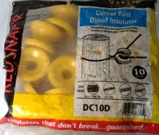 Zareba DC10D  Red Snap'r Corner Post Donut Insulator - Yellow -(10 -Pk)