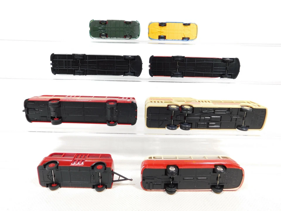 8x Brekina H0 1:87 Bus ecc: MB+ Büssing + Setra ecc,Leggeri Difetti / Gut # - Immagine 3 di 4