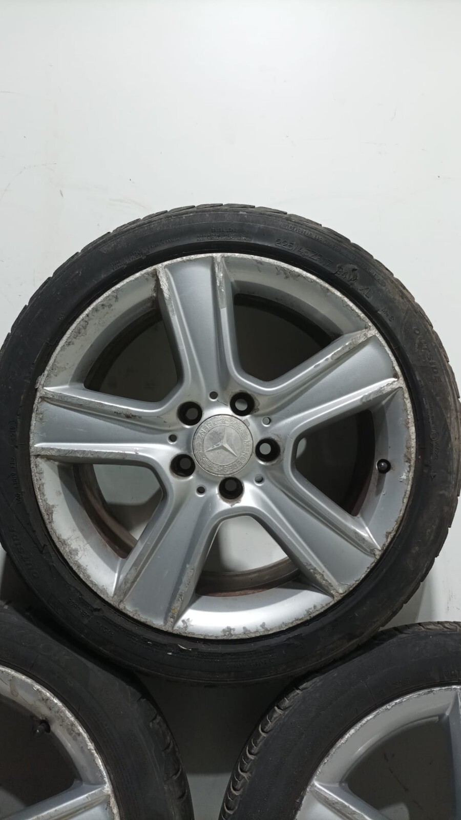 MERCEDES C CLASS W204 1.8 CGI 2010 ,SET OF 5 SPOKE ALLOY WHEELS ''17 ...