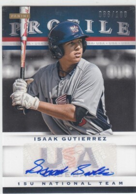 2013 Isaak Gutierrez Panini USA Box Set Profile ROOKIE AUTO /100 - #5