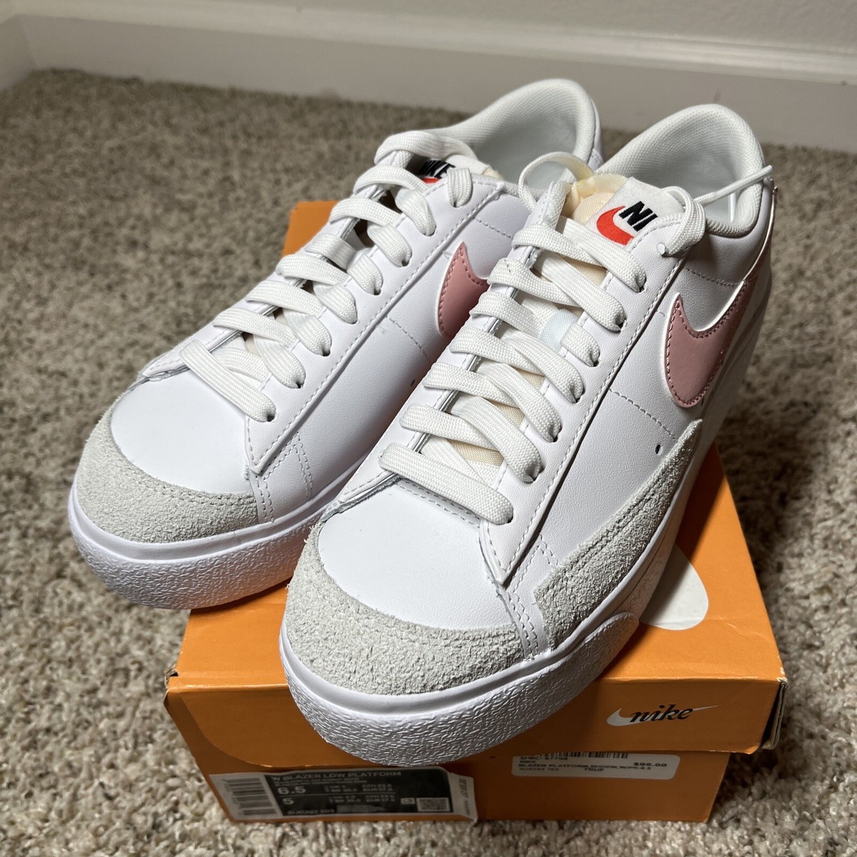 Nike Blazer Low Platform White Pink Glaze DJ0292-103 10.5 Nike Blazer Low Platform White Pink Glaze DJ0292-103 10.5