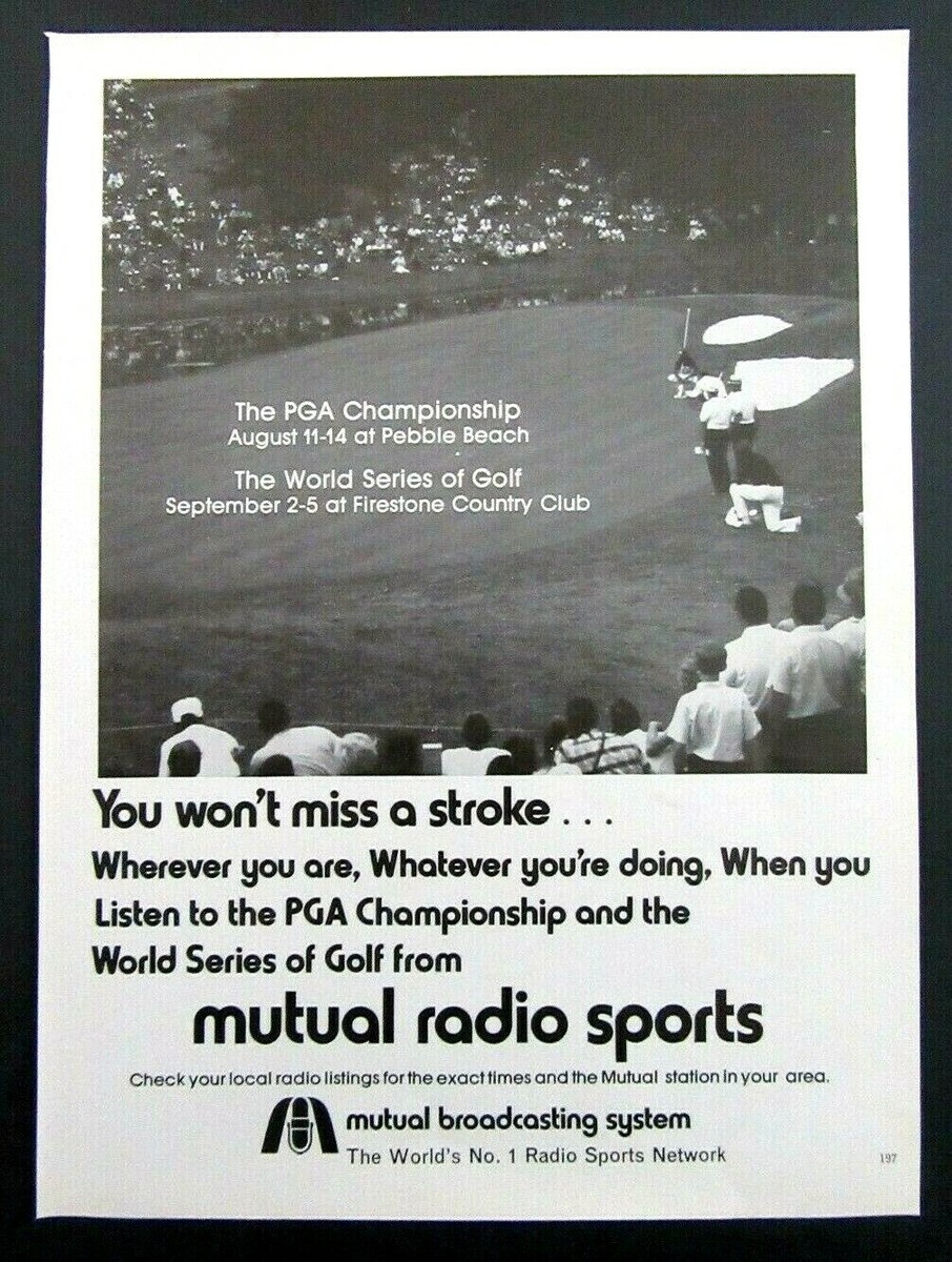 1977 MUTUAL RADIO SPORTS BROADCASTING PGA Golf Championship