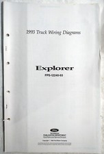 1993 Ford Explorer Fold Out Electrical Wiring Diagrams Original