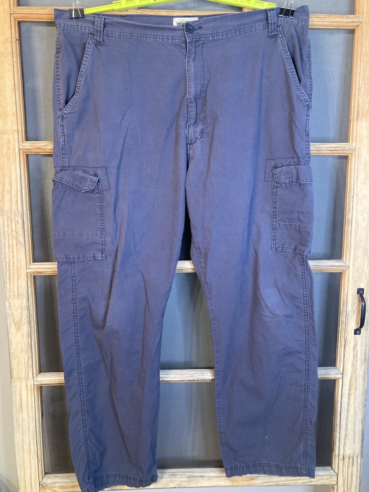 Wrangler Men's Cargo Pants, Light Weight, Dark Gray, Size 42 x 32