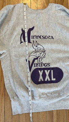 Minnesota Vikings Reverse Weave Champion Mens M EUC Vintage 90's