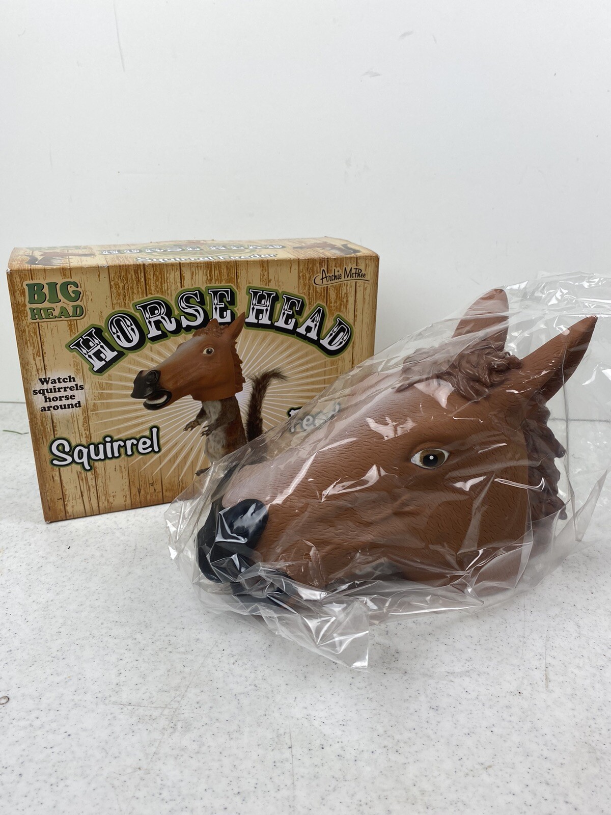Horse Head Squirrel Feeder Archie McPhee Big Head Animal Feeder eBay