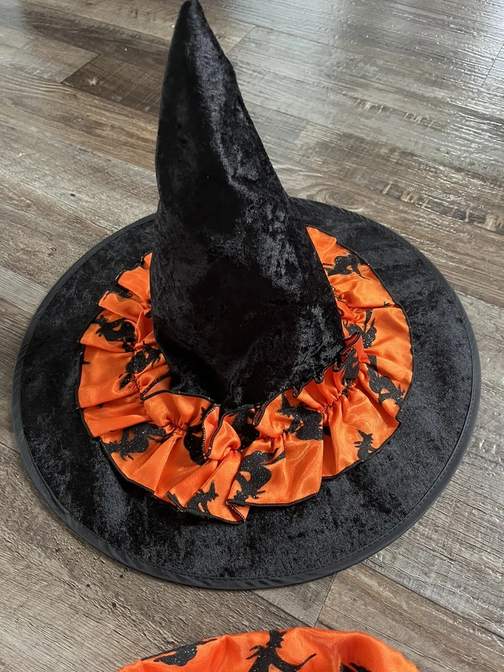 Disfraz de sombrero con aro de brujas de lujo para niñas 7-8 k3 Foto 4 de 4