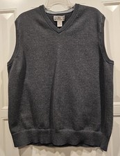 Duluth Trading Co Gray Sweater Vest V-Neck Sleeveless Men's XL