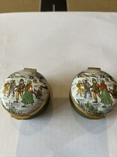 crummles enamel 1982  Christmas boxes X 2