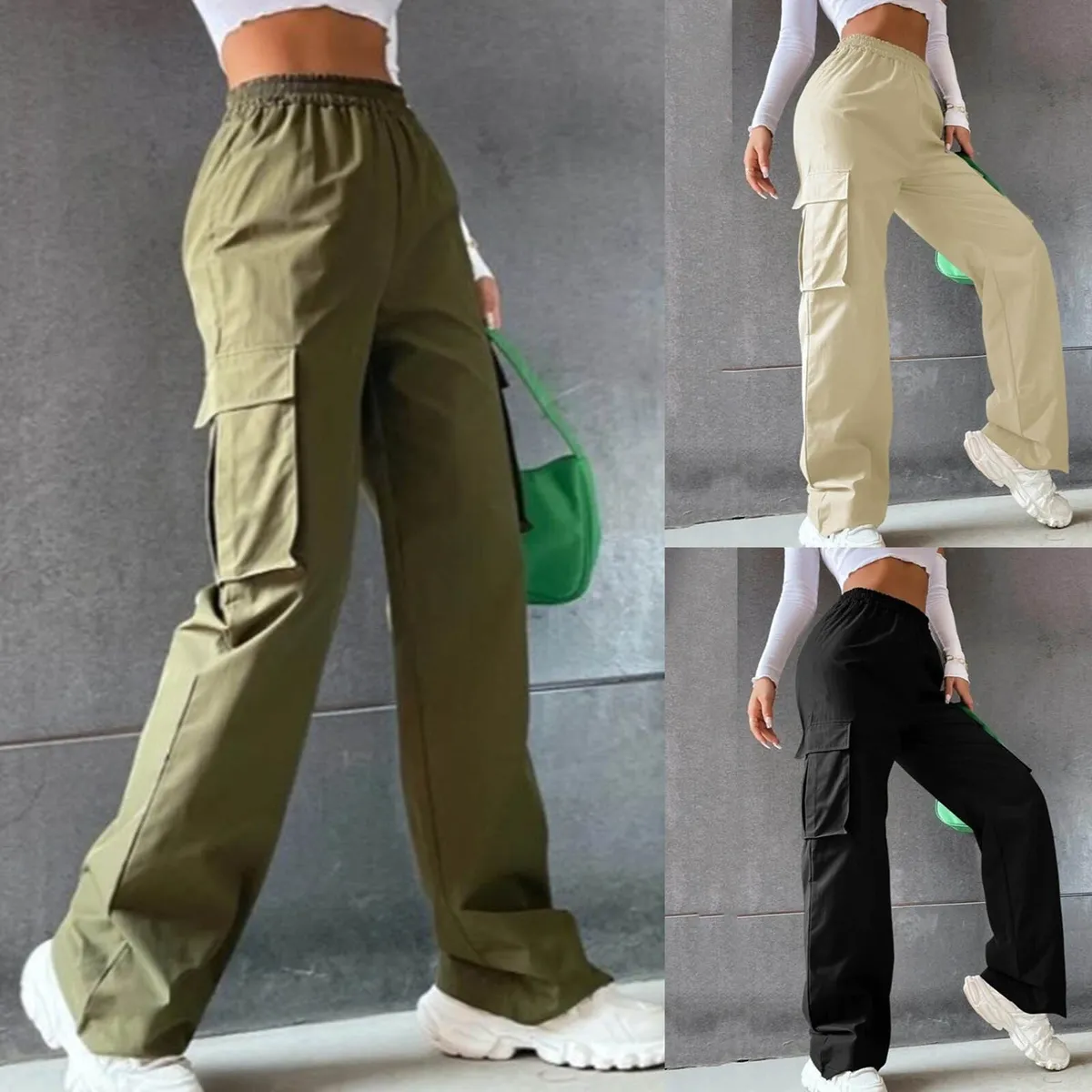 Petite Sweatpants for Women Women's Belt Less High Waisted Wide