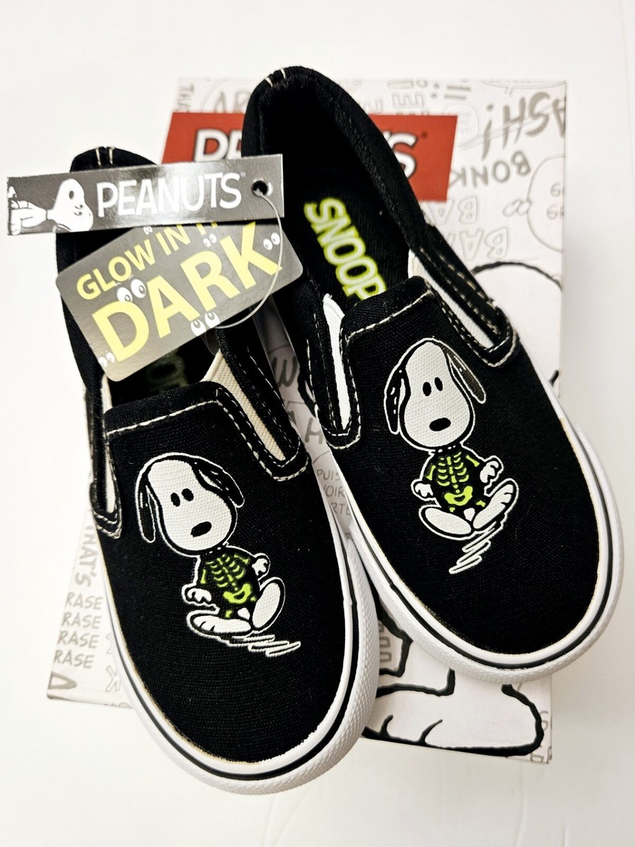 Peanuts Snoopy Glow in the Dark Toddler Shoes Slip On